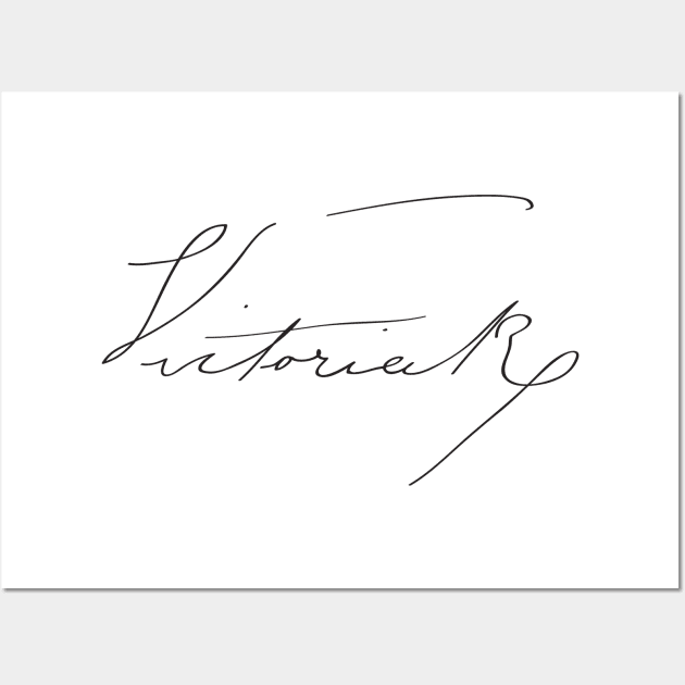 Queen Victoria Signature Wall Art by iliketeasdesigns